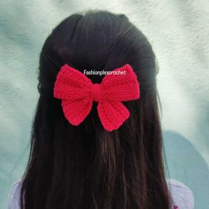 Crochet Bow Hair Clips
