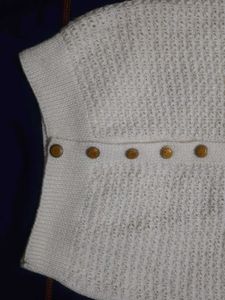 Cream Half Sweater Vest