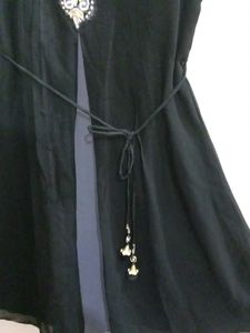 Elegant Black Ethnic Onepiece/ Kurti
