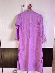 Lavender Trendy V-Neck Kurta Pant