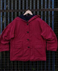 Red VIEVIE club reversible Hooded Jacket