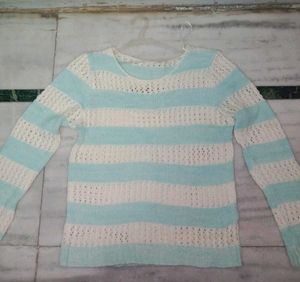 Striped Knit Sweater &amp; Jeans Outfit