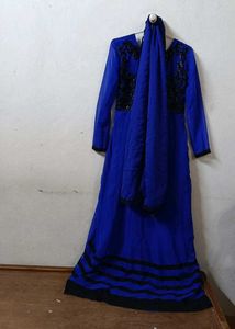 Elegant Blue Ethnic Gown