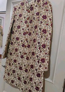 Rad+Blue Floral Design Sherwani