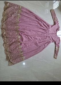 Mauve Blush Pink Anarkali Set 🛺🦢🤍✨️