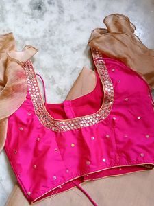 Mirror Work Blouse Nd Saree Desginer