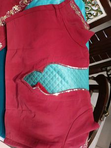 Elegant Burgundy Saree