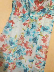 MAX Floral Chiffon Maxi Dress