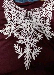 Woollen Aarik Work Kurta