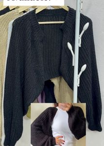 Black Knit Shrug Bolero