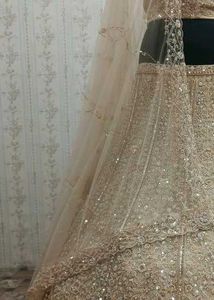 Elegant Beige Embroidered Lehenga Choli