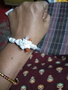 men silver murugan sivan coppu Bracelet