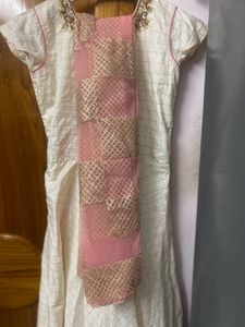 Cream Embroidered Dress