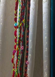 (Garba)Braided Hair Tie with Shells