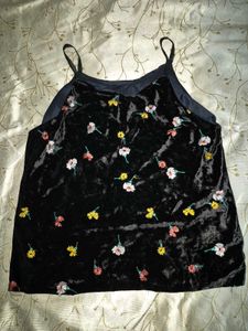 Combo : Velvet Cami and Cropped Tank Top