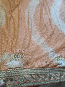 New Mirror Work Saree