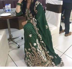 Beautiful Bottle Green Frock Suit