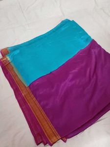 Elegant Purple &amp; Blue Saree