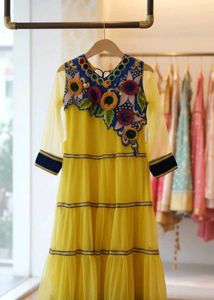 Elegant Yellow Girls Dress