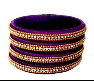 Silk Thread Bangles (Set of 4)