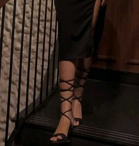 Strappy Black Heels