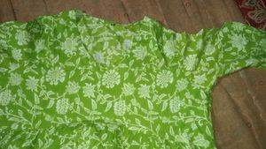 Green Floral Print Kurti