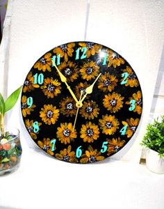 Original Sunflower Wall Clock