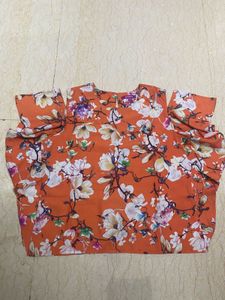 Floral Cold Shoulder Top
