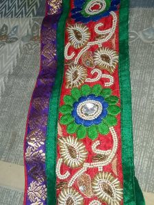 Vintage Embroidered Saree Border