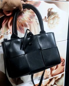 Black Woven Tote Bag