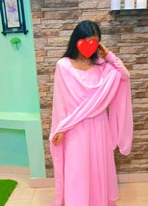 Pink Festive Palazo Suit