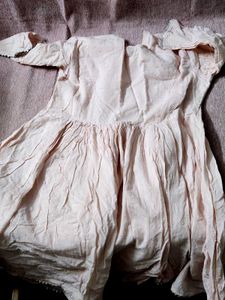 Peach Gathered Dress