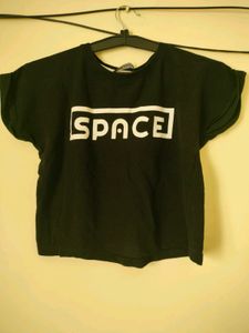 Women Black Crop Top