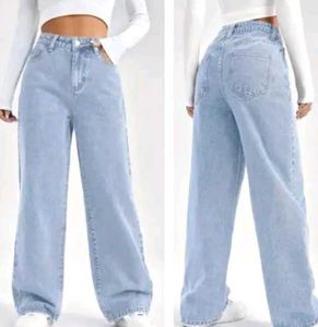 Wide Leg Denim Pants