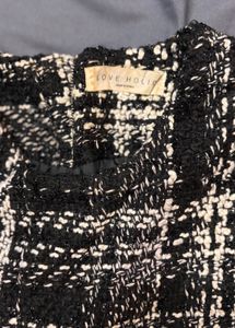 Chic Tweed &amp; Black Dress