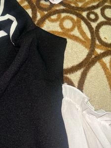 Chic Black &amp; White Mini Dress