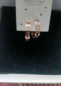 Gold toned hoop  Fashion Earrings