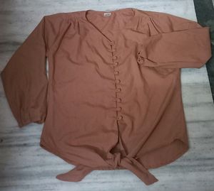 Mauve Front Knot Top