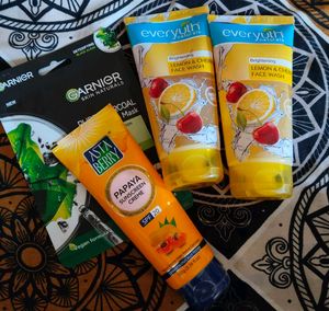 Face Wash + Mask+ Sunscreen