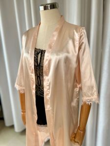 ‼️24Hrs EOS SALE‼️Vintage Peach Satin Robe
