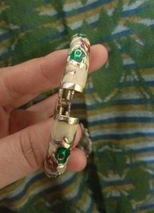 OPENABLE BANGLE ♥️ 💚 &amp; ADJUSTABLE RING WITH GREEN