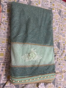 Elegant Green Embellished Saree