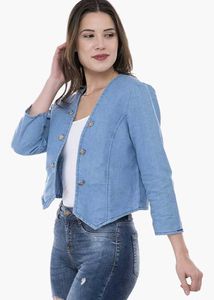 Vintage Denim Cropped Jacket