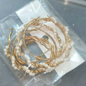 Pearl Hoop Earrings