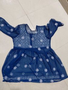 Embroidered Blue Top