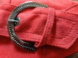 Red Wedge Heel Boots