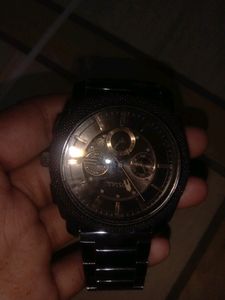 Fossil Black Stainless Steel Watch