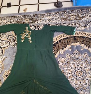 Beautiful Dark And Light Green Dress 👗