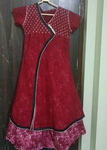 Georgette Chikenkari Kurti With L Size.