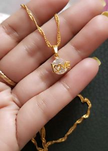 Gold 'LOVE' Pendant Necklace